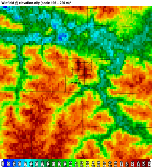 Winfield elevation map