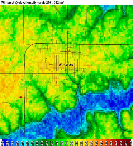 Winterset elevation map