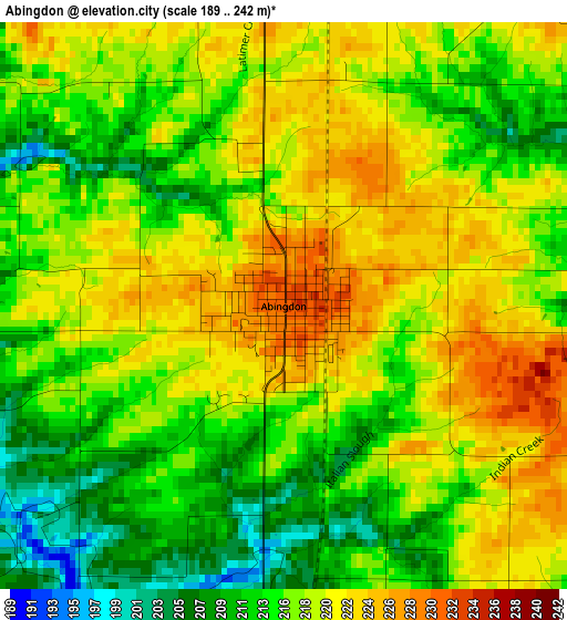 Abingdon elevation map