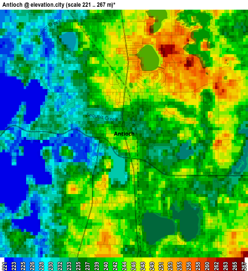 Antioch elevation map