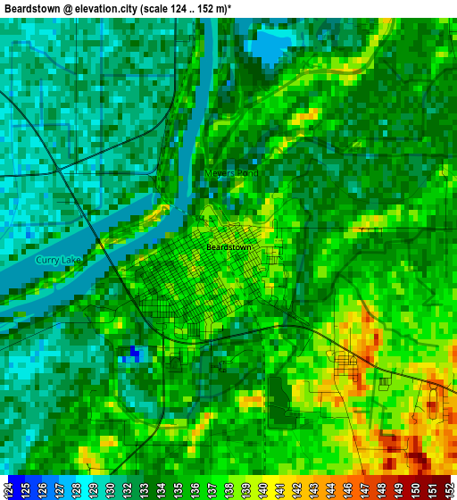 Beardstown elevation map