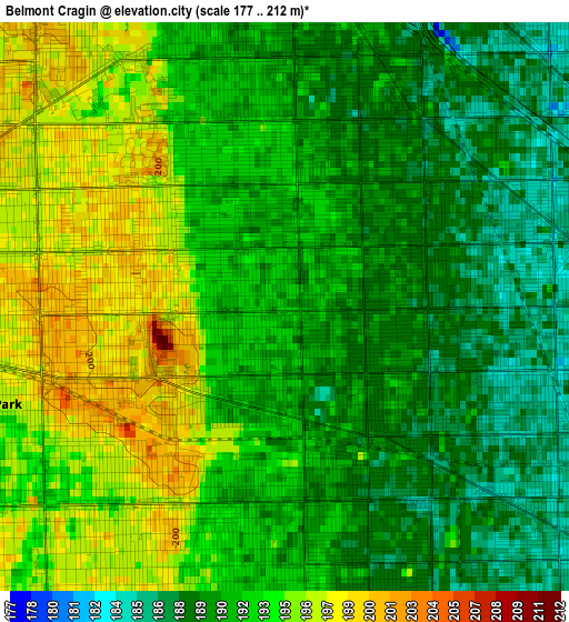 Belmont Cragin elevation map