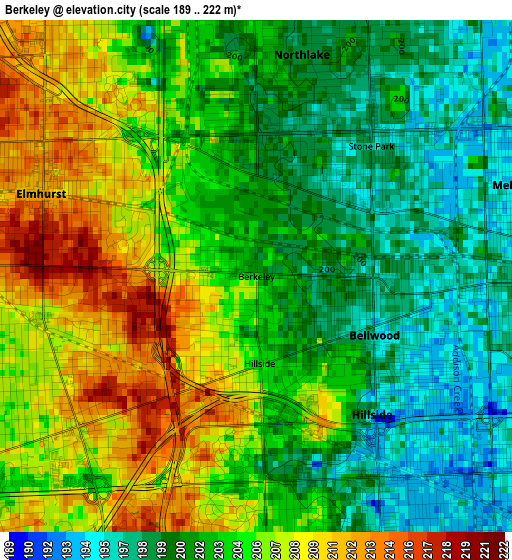 Berkeley elevation map