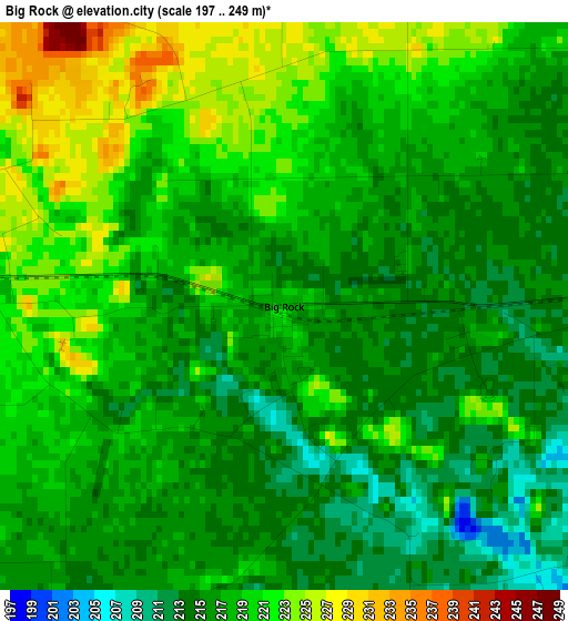 Big Rock elevation map
