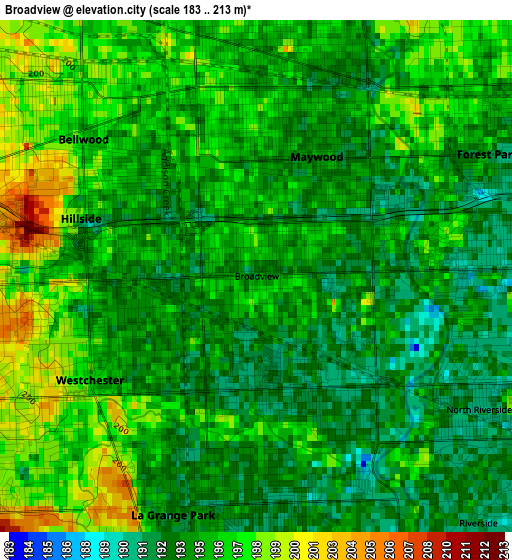 Broadview elevation map