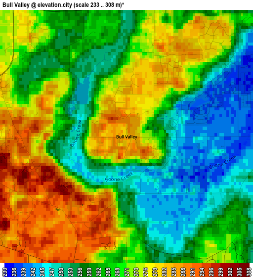 Bull Valley elevation map