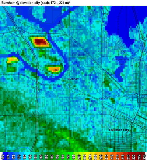 Burnham elevation map