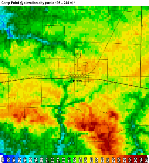 Camp Point elevation map