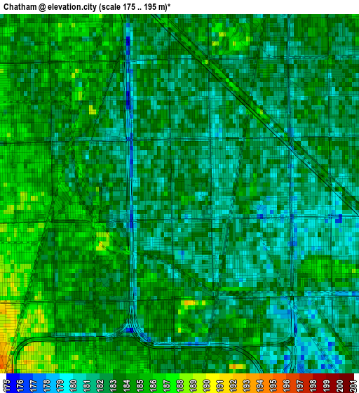 Chatham elevation map