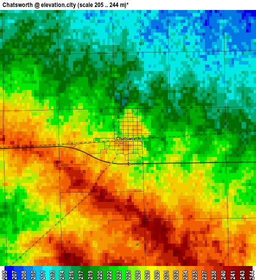 Chatsworth elevation map