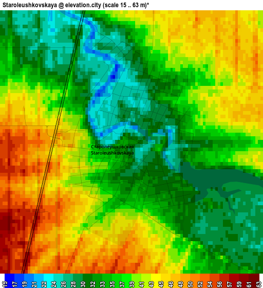 Staroleushkovskaya elevation map