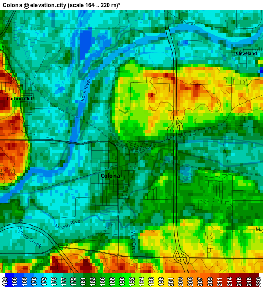 Colona elevation map