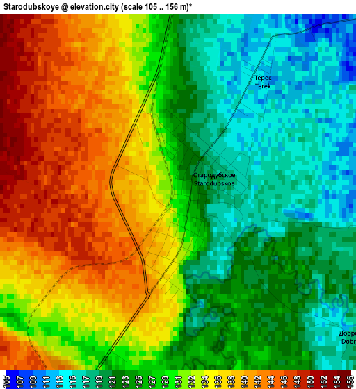 Starodubskoye elevation map