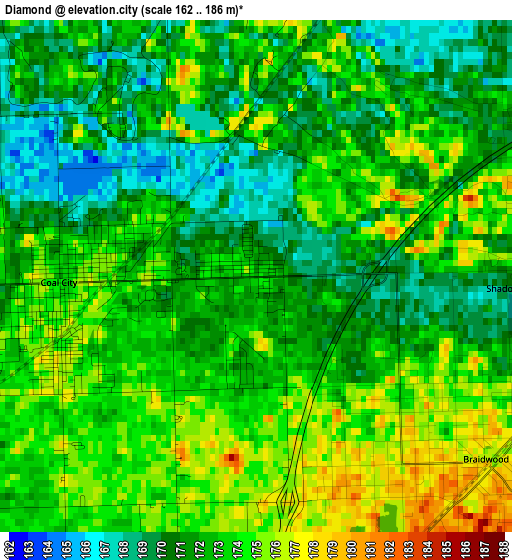 Diamond elevation map