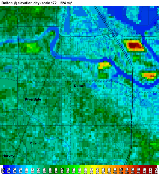 Dolton elevation map