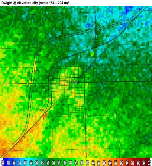 Dwight elevation map