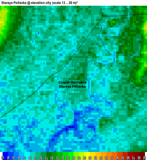 Staraya Poltavka elevation map