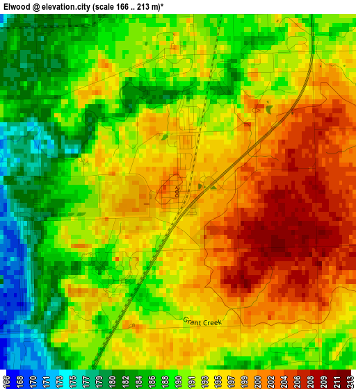 Elwood elevation map