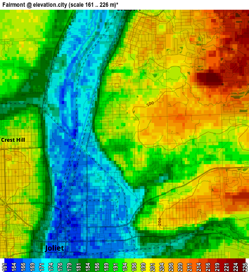 Fairmont elevation map