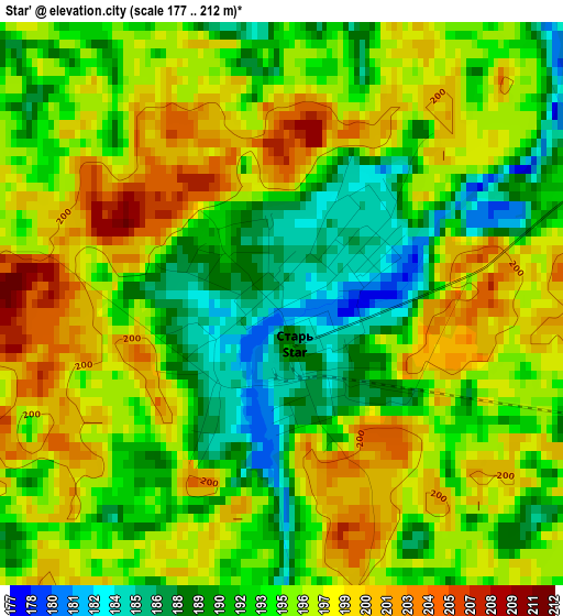 Star’ elevation map