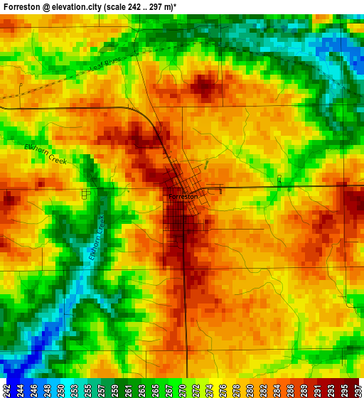 Forreston elevation map