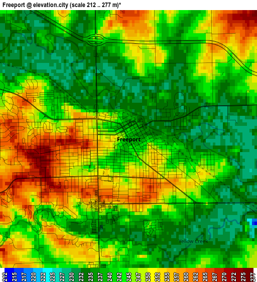 Freeport elevation map