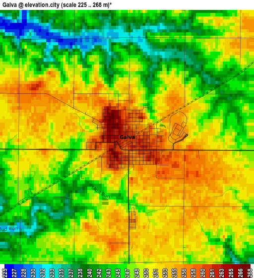 Galva elevation map