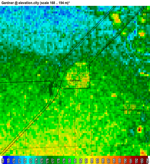 Gardner elevation map