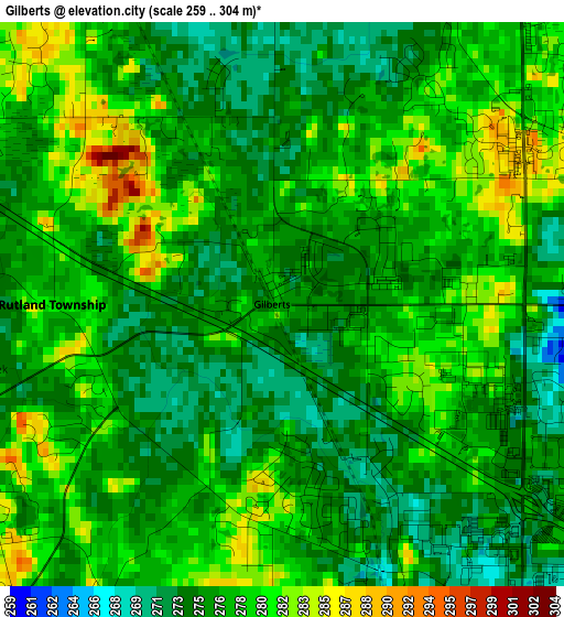 Gilberts elevation map