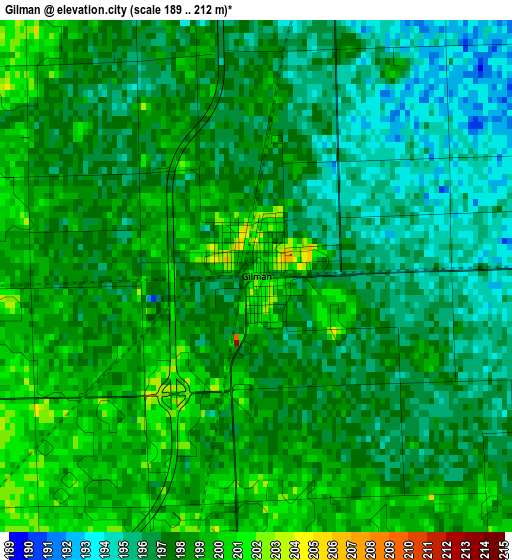 Gilman elevation map