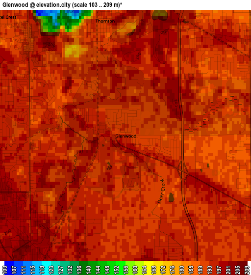 Glenwood elevation map