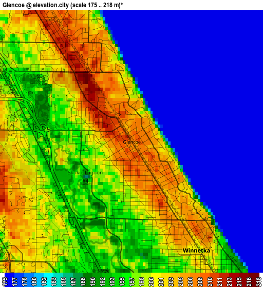 Glencoe elevation map