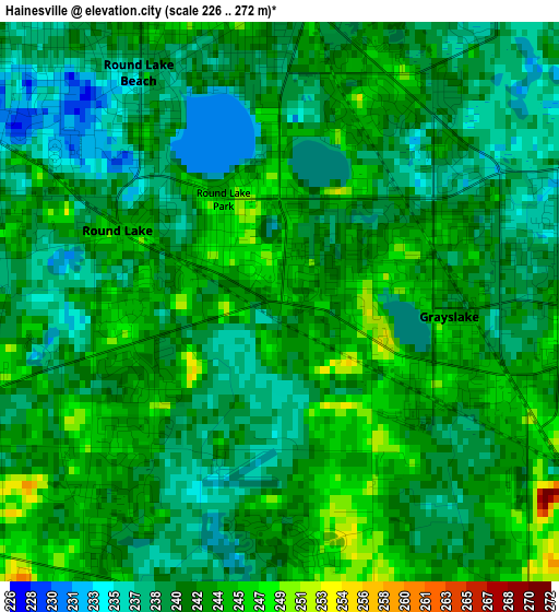 Hainesville elevation map