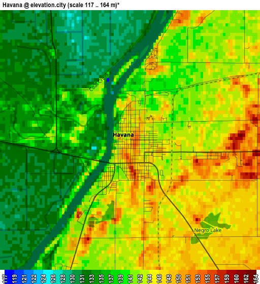 Havana elevation map