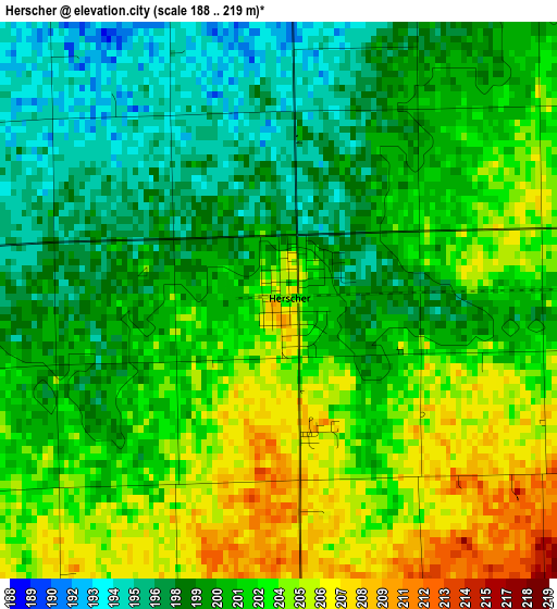 Herscher elevation map