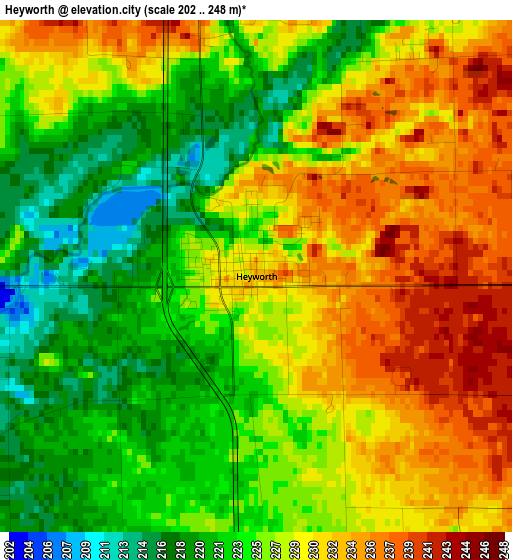 Heyworth elevation map