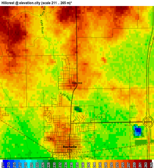 Hillcrest elevation map