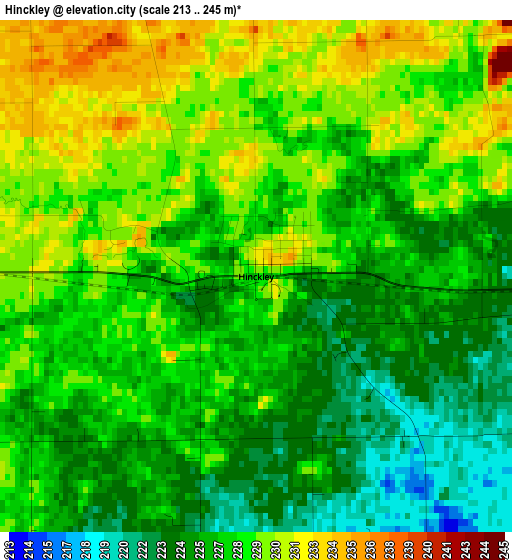 Hinckley elevation map