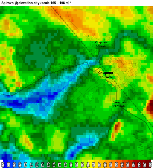 Spirovo elevation map