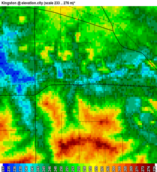 Kingston elevation map