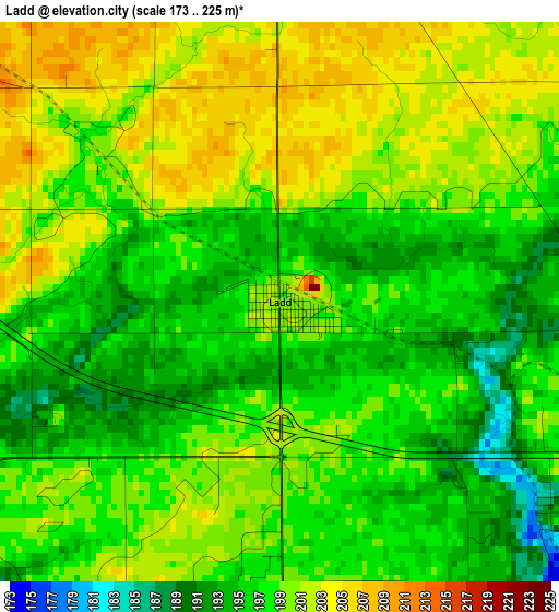 Ladd elevation map