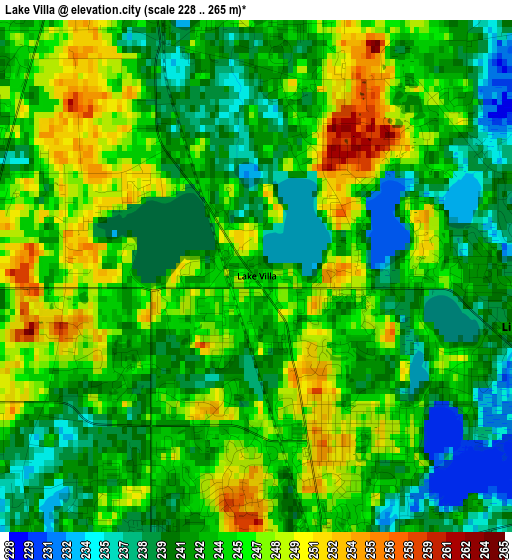 Lake Villa elevation map