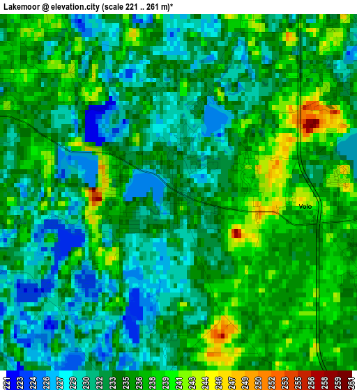 Lakemoor elevation map