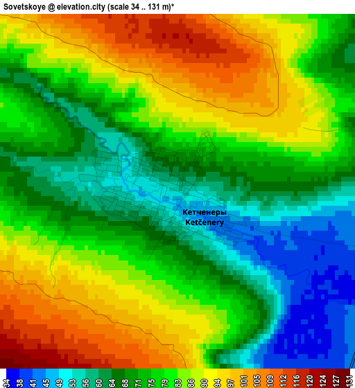 Sovetskoye elevation map