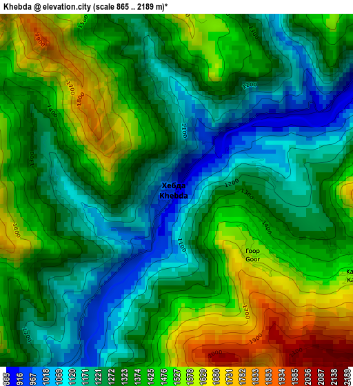 Khebda elevation map