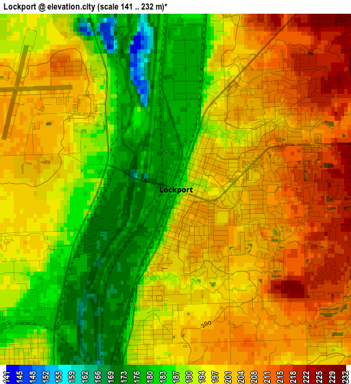 Lockport elevation map