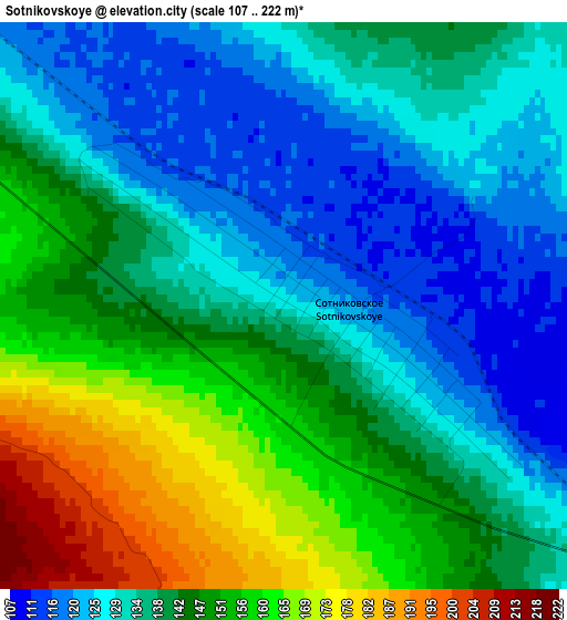 Sotnikovskoye elevation map