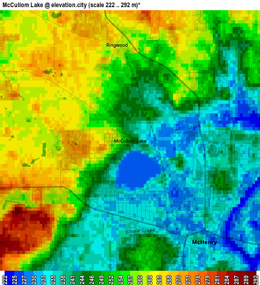 McCullom Lake elevation map