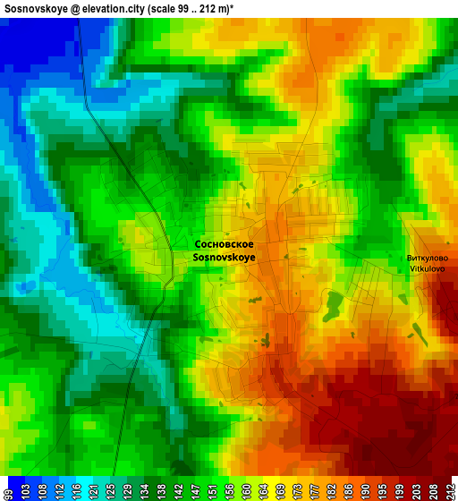 Sosnovskoye elevation map