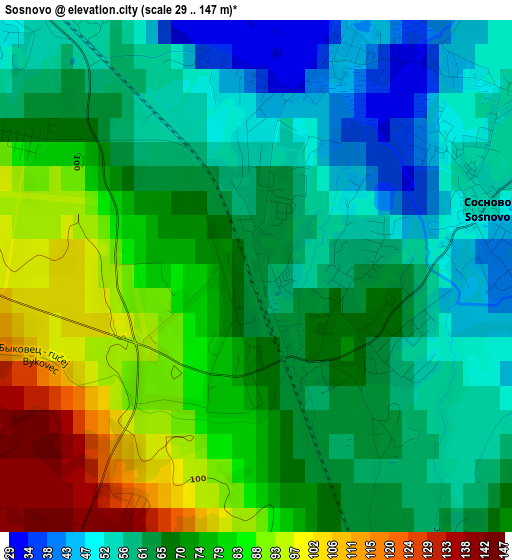 Sosnovo elevation map